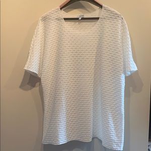 Armani Collezioni white waffle short sleeve- 16